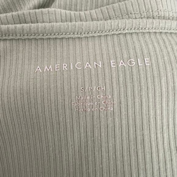 American Eagle cropped ribbed cami tank top light green - Picture 4 of 5